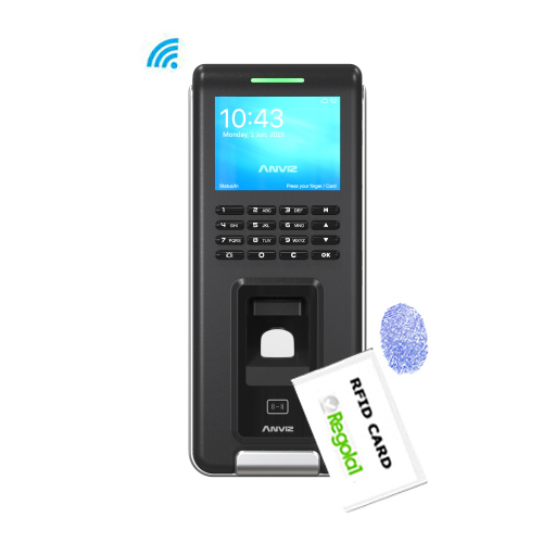 Anviz, T60 Pro WIFI: biometric device, RFID, PIN, Linux, Tcp / Ip PoE, Wi-fi, 4G (optional) and 2 Relays.